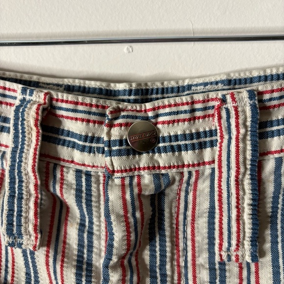 1970s Vintage Maverick Blue Red White Striped Pants Size 13/14 Made in USA - Picture 4 of 8
